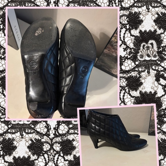 CHANEL Black Quilted Ankle Booties - Picture 6 of 6